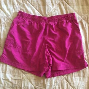 Columbia Women's Pink Nylon Lightweight Elastic Waist Shorts Size S